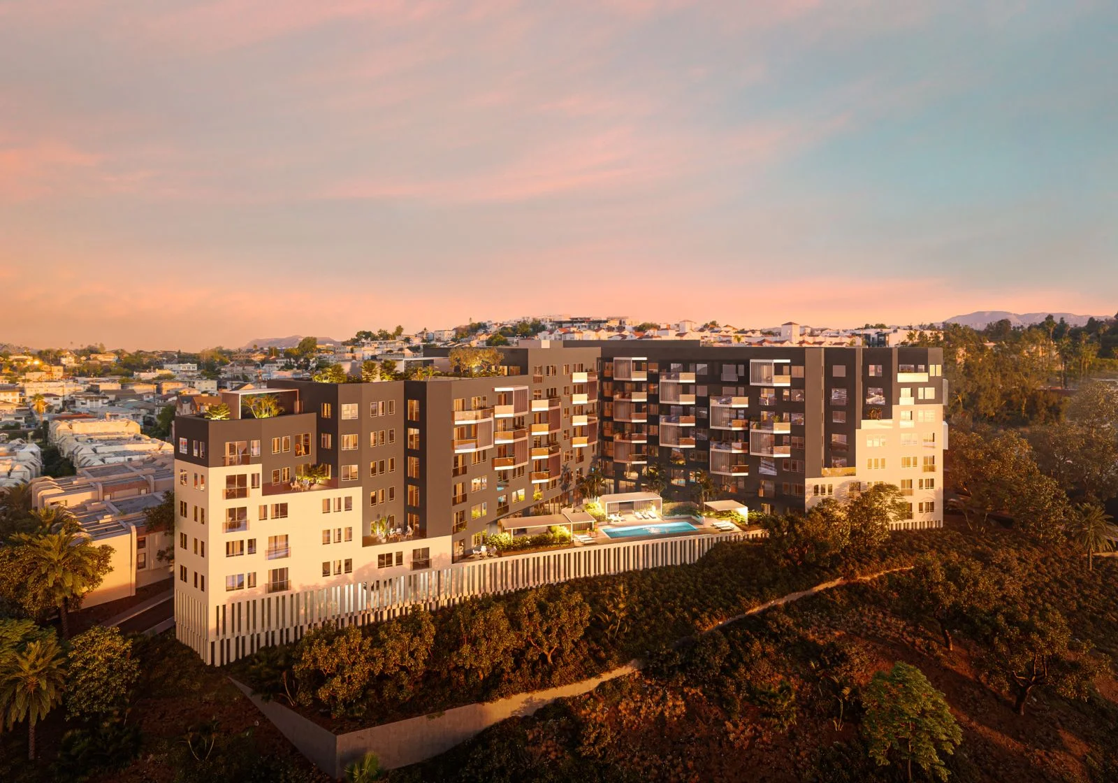 Aerial view of project